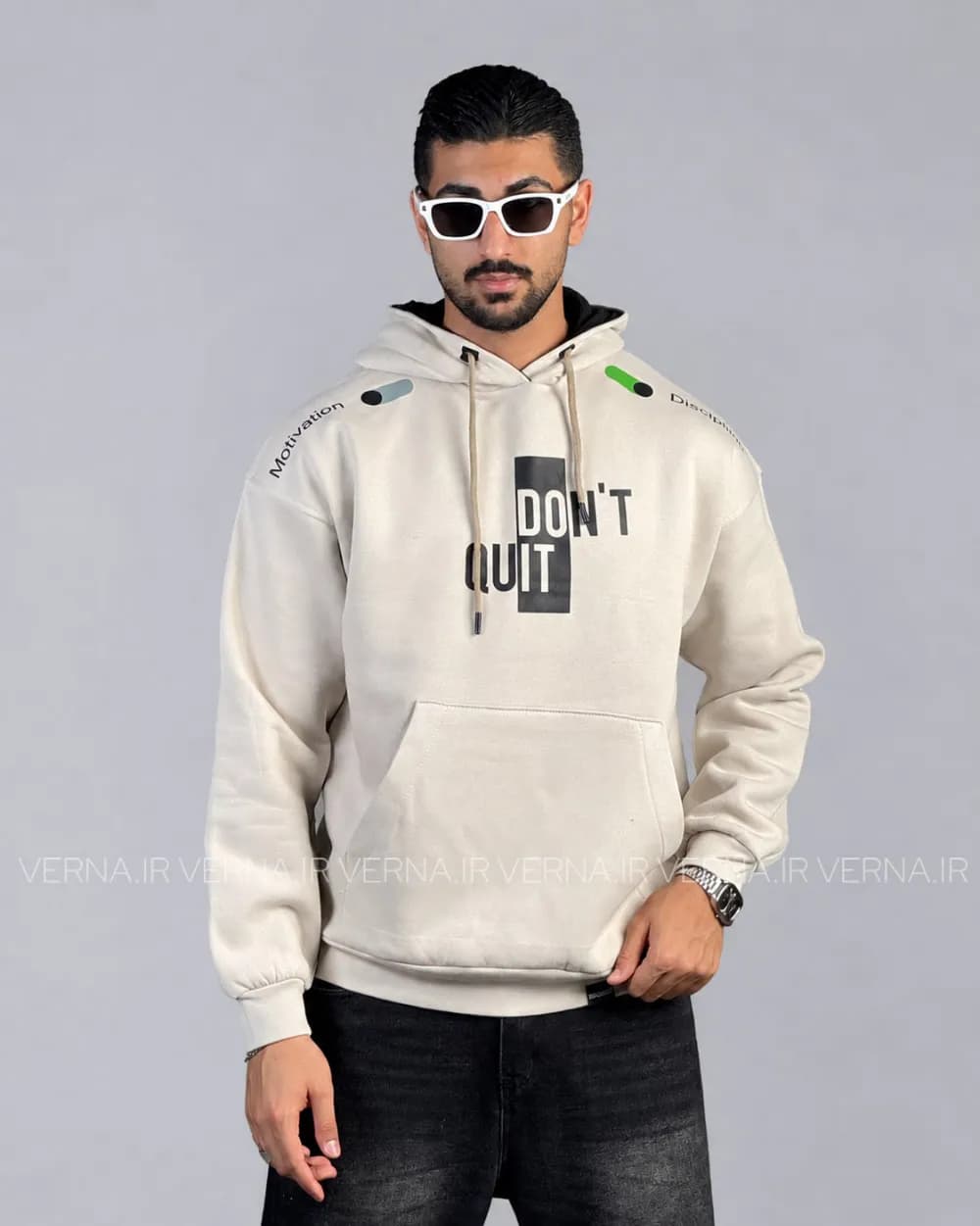 هودی مردانه باکسی MCH-DONT QUIT — تصویر ۶