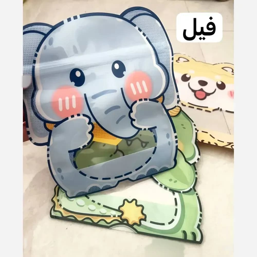 زیپ کیپ فانتزی حیوانات ابعاد 16 در 13 سانتیمتر بسته 4 عددی — تصویر ۱۱