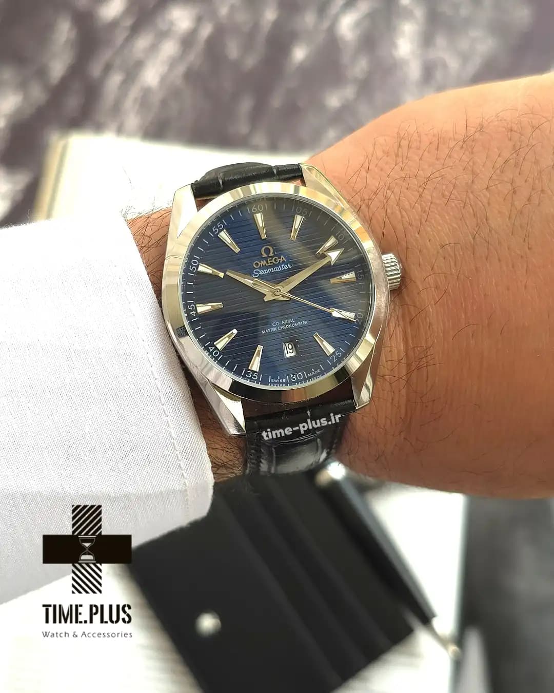 ساعت امگا مردانه Aqua Terra Leather Strap — تصویر ۵