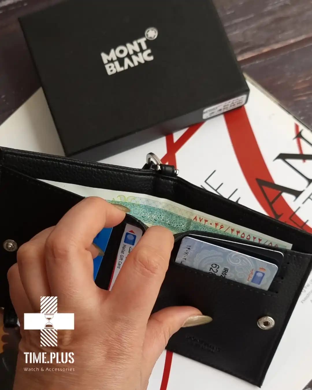 کیف پول چرم فلوتر مون بلان flutter leather — تصویر ۶