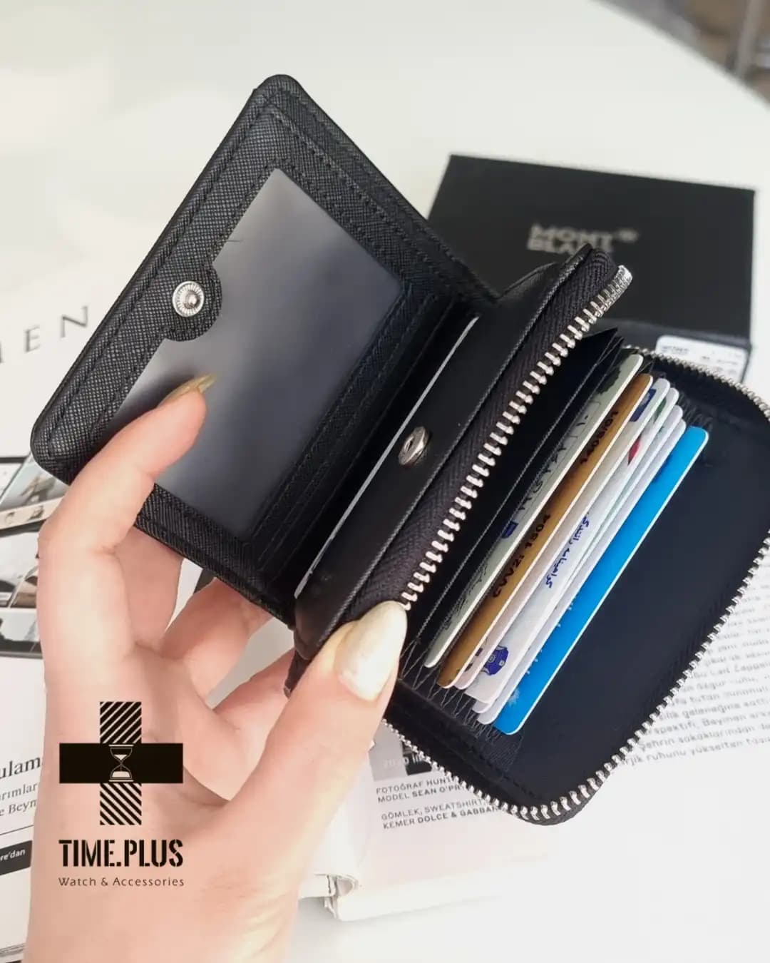 کیف پول مون بلان Saffiano Leather Wallet — تصویر ۵