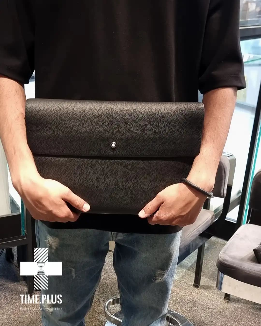 کیف کلاچ مشکی مون بلان ( های کپی ) — تصویر ۲