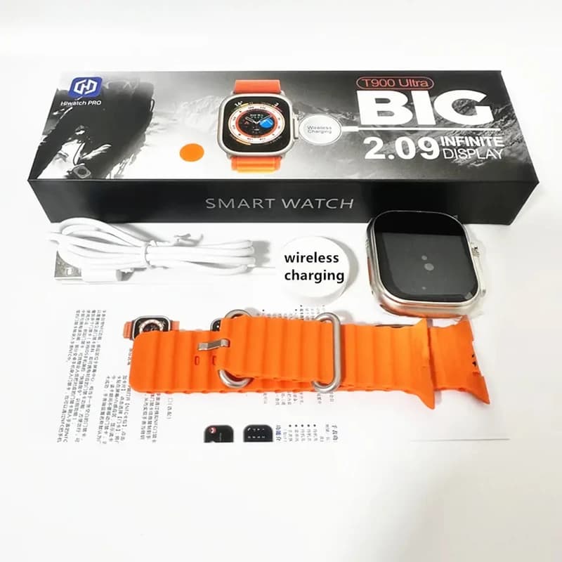 ساعت هوشمند مدل T900 Ultra بند مشکی کد B18311 — تصویر ۳