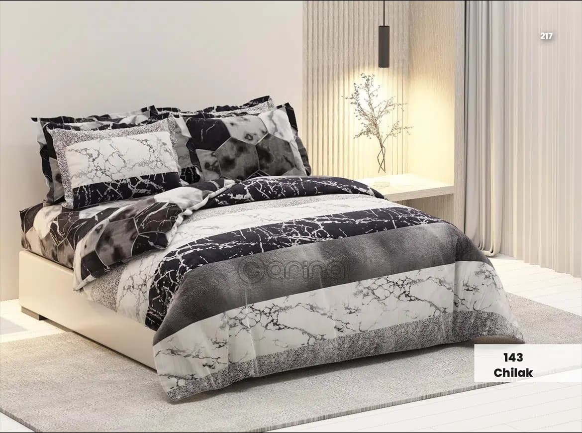 روتختی دو نفره کارینا اکو کالکشن کد chilak 143 (ملحفه تشک 160)