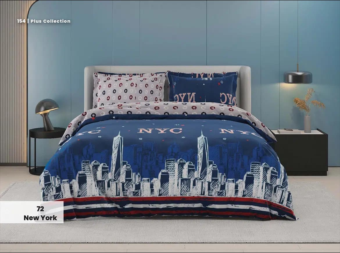 روتختی یک نفره کارینا پلاس کالکشن کد new york 72 (ملحفه تشک 90)