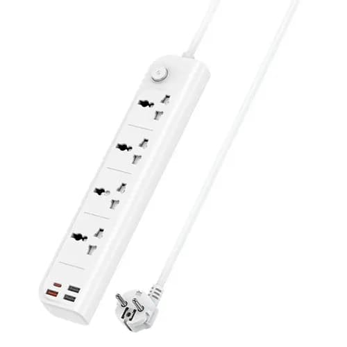 چند راهی 4 خانه برق یسیدو YESIDO MC18 با USB و Type-C