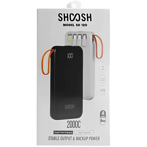 پاوربانک شوش SHOOSH SH-120 ظرفیت 20.000 — تصویر ۳