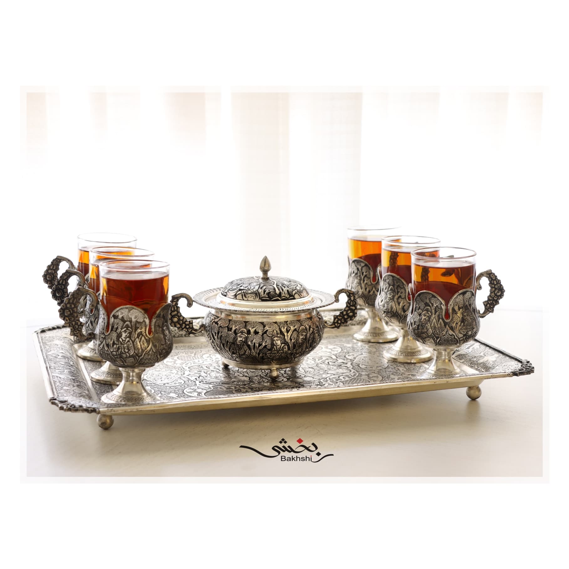 سرویس چای خوری ریز قلم مینیاتور اعلا