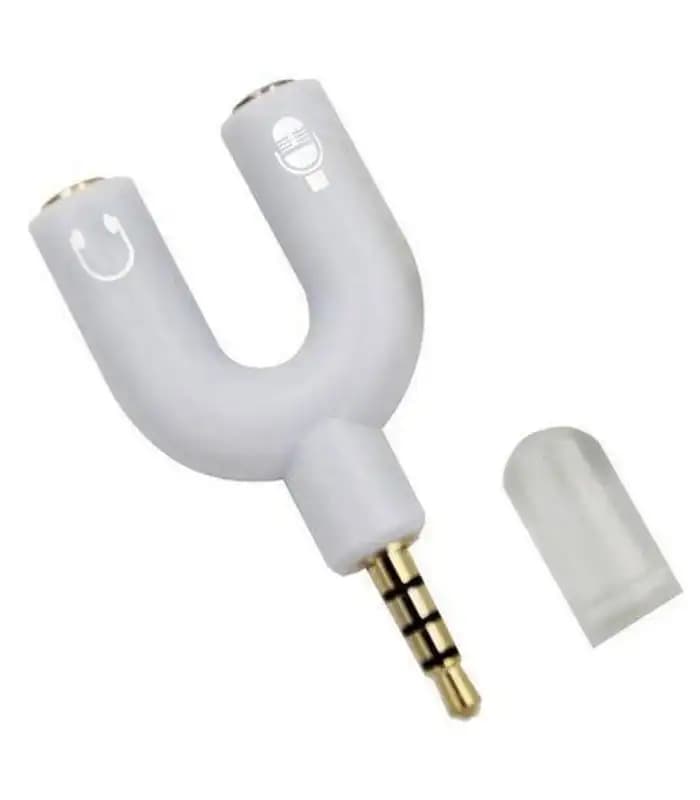 تبدیل دو به یک صدا AUX مدل U شکل (ادغام میکروفن و هدفون در یک فیش 3.5 میلیمتری) — تصویر ۲