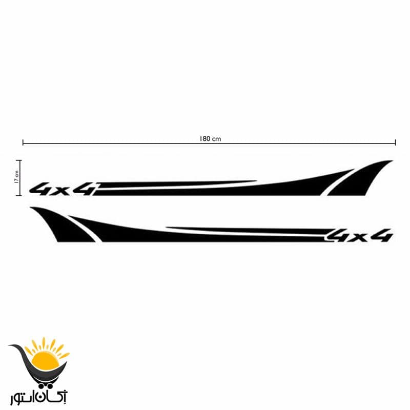 استیکر بدنه خودرو طرح آفرودی 4X4 کد SO189 — تصویر ۲