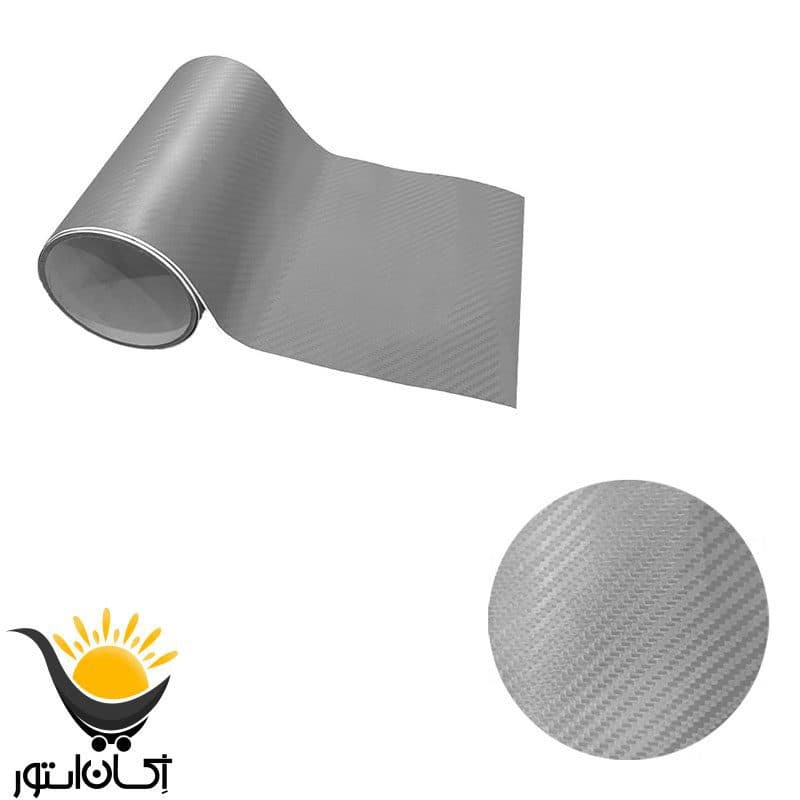 برچسب خودرو طرح کربن مدل سه بعدی رنگ سفید کد SK157 — تصویر ۲