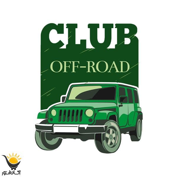برچسب خودرو طرح آفرود Offroad مدل Club