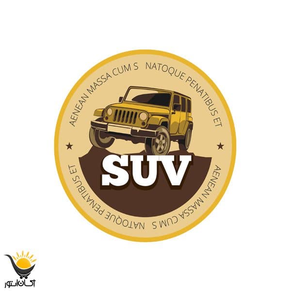 برچسب خودرو طرح آفرود Offroad مدل SUV Brown