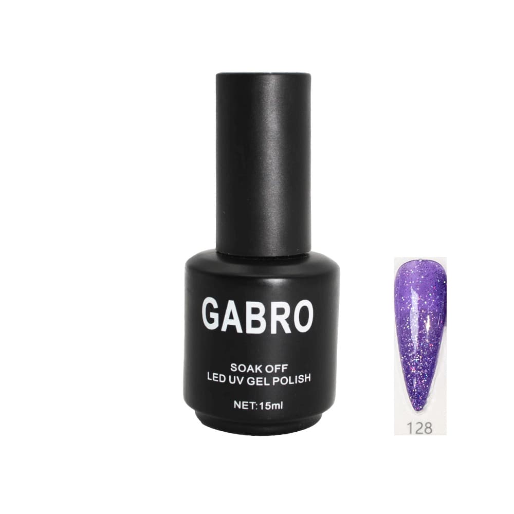 ژل لاک 15 میل گابرو کد 128 ساده GABRO