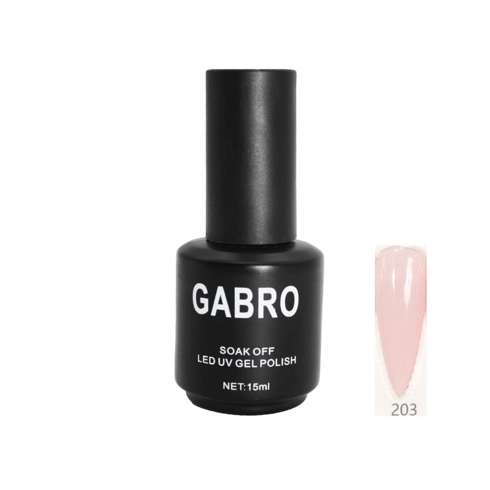 ژل لاک 15 میل گابرو کد 203 رابر بیس رنگی GABRO