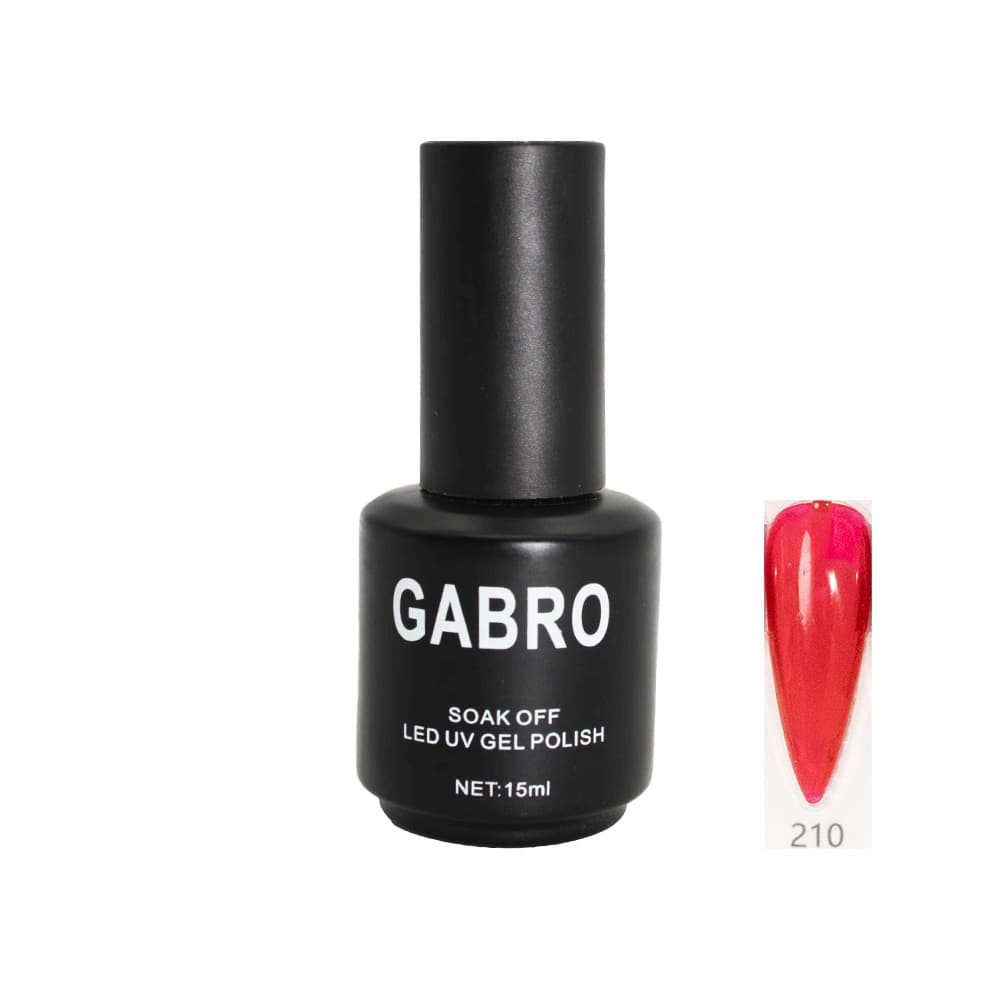 ژل لاک 15 میل گابرو کد 210 آبنباتی GABRO