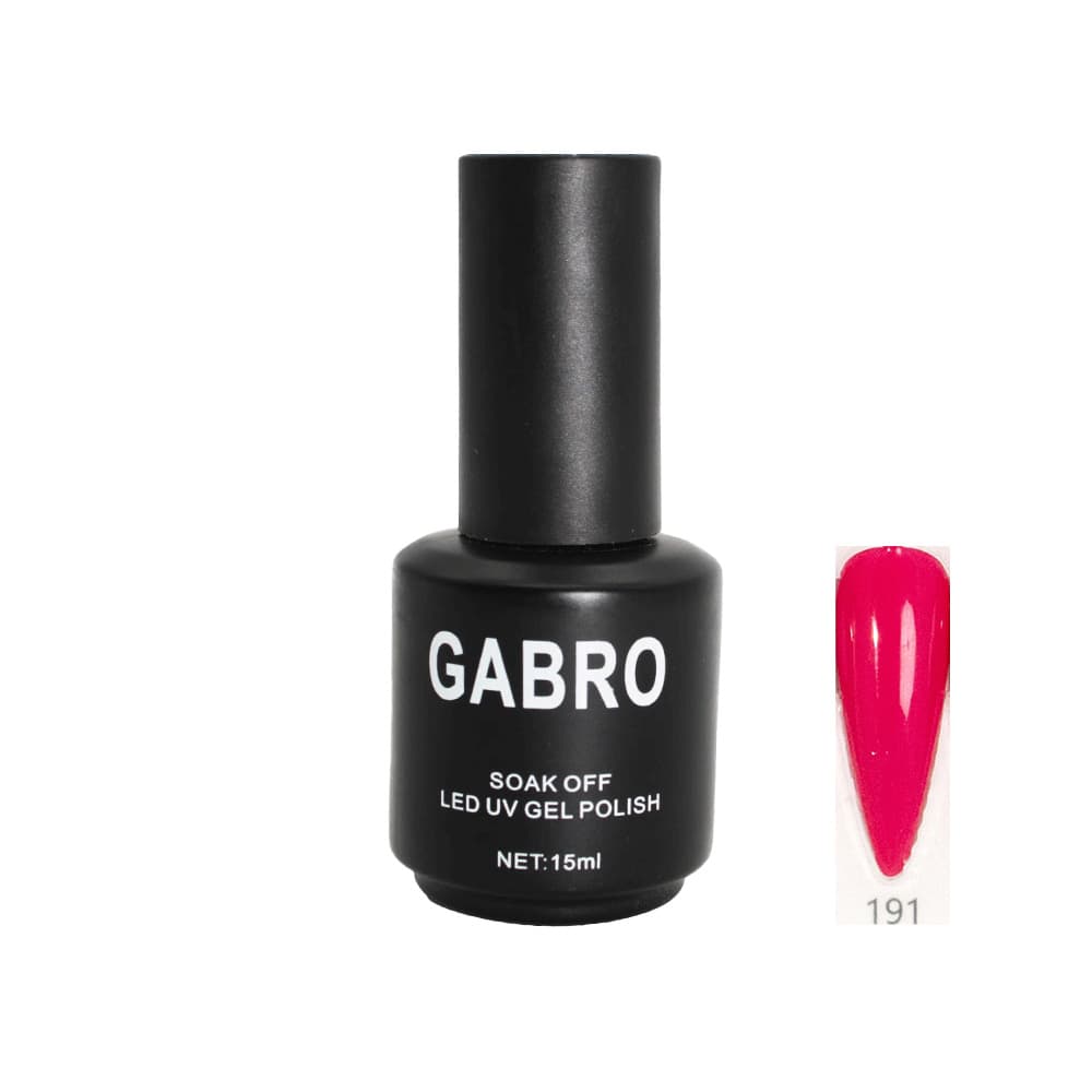 ژل لاک 15 میل گابرو کد 191 ساده GABRO