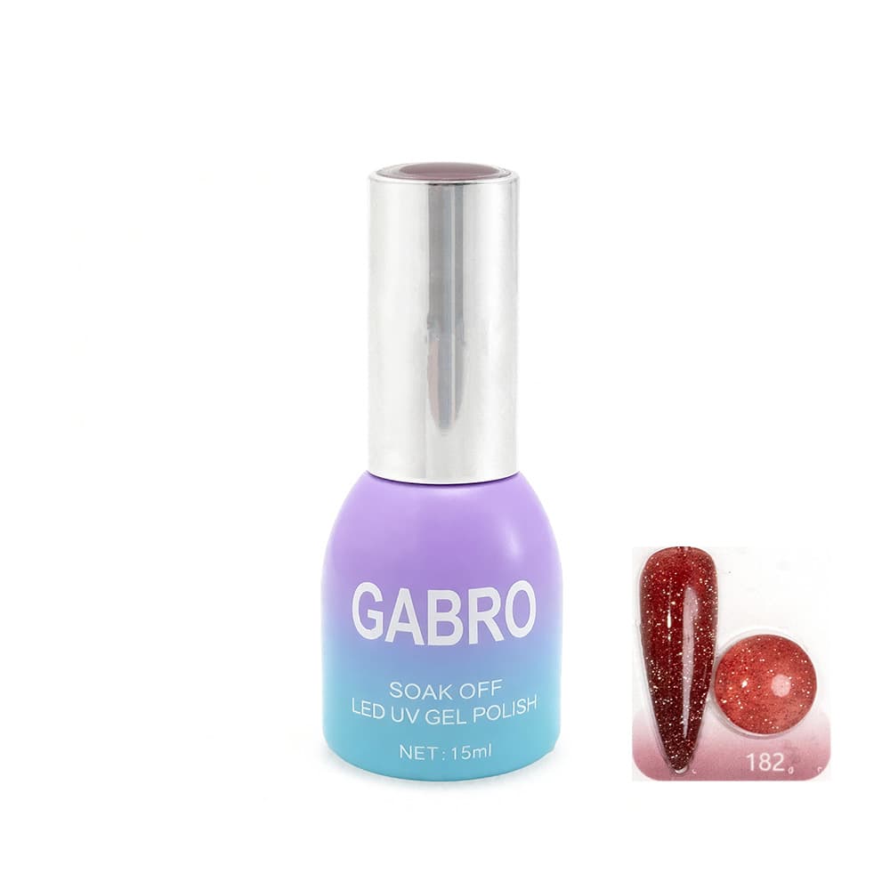 ژل لاک 15 میل گابرو کد 182 دیسکو GABRO