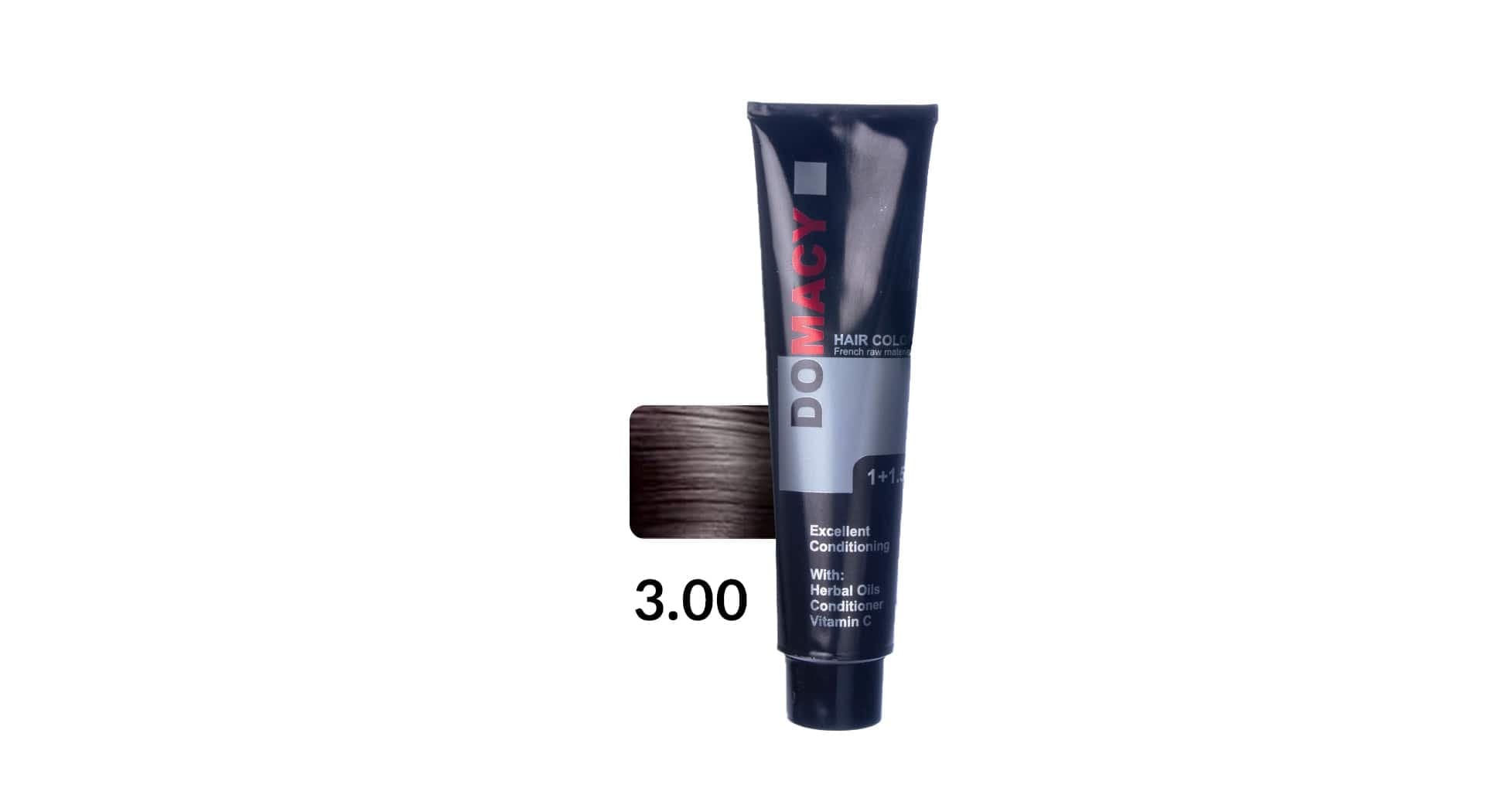 رنگ مو دوماسی سری طبیعی شماره 3.00 حجم 120 میلی لیتر رنگ قهوه ای تیره اکسترا