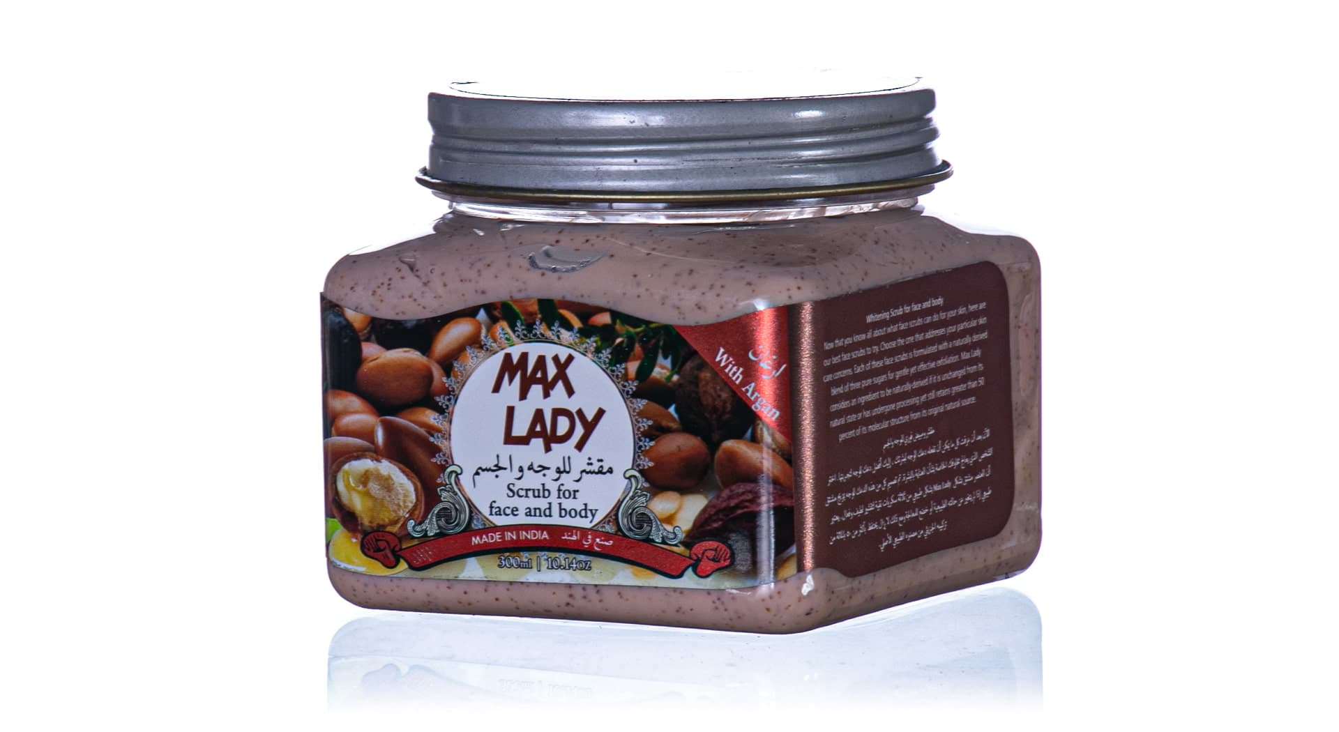 اسکراب شنی صورت و بدن آرگان مکس لیدی 300ml