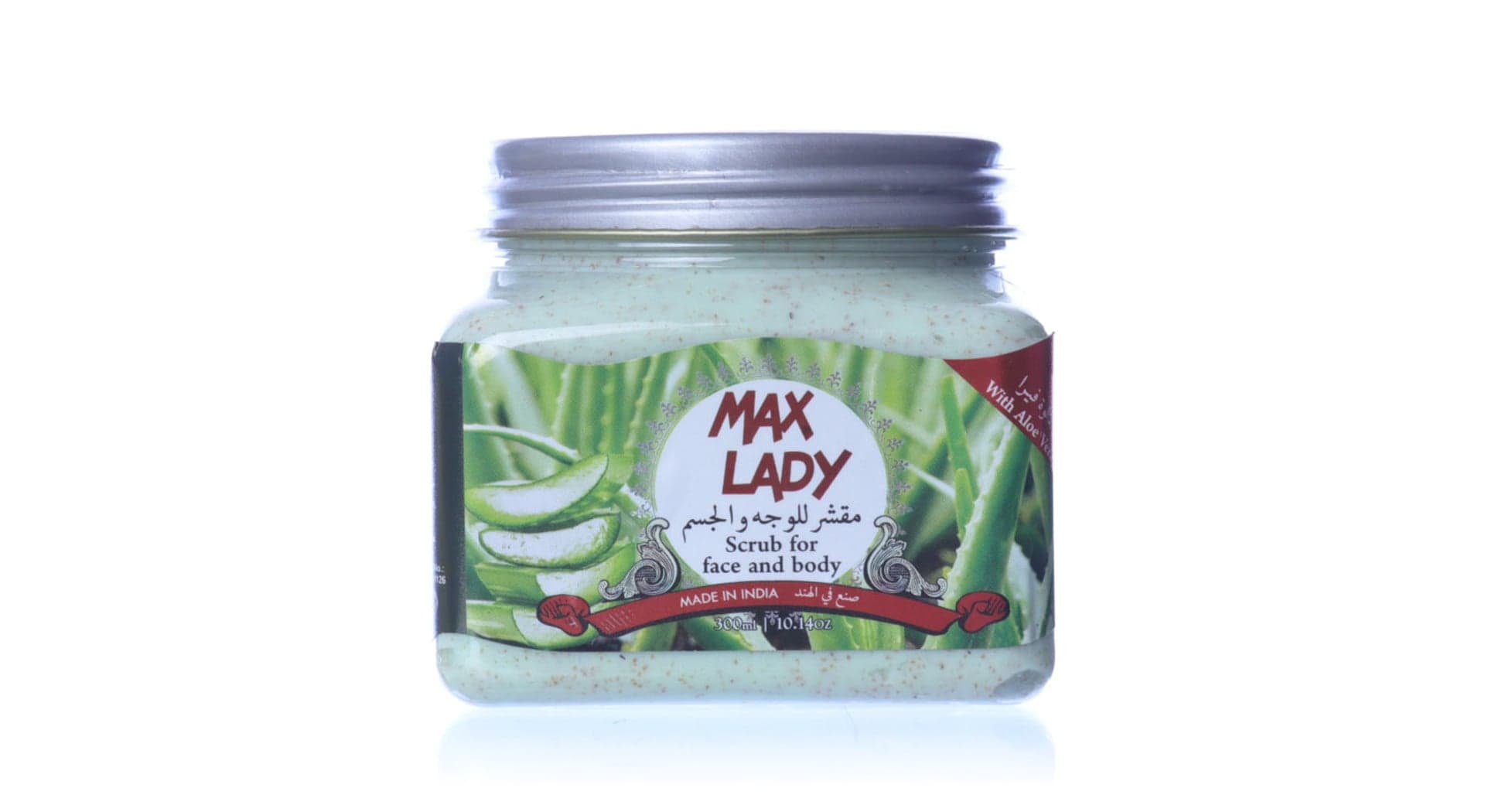 اسکراب شنی صورت و بدن آلوئه ورا مکس لیدی 300ml