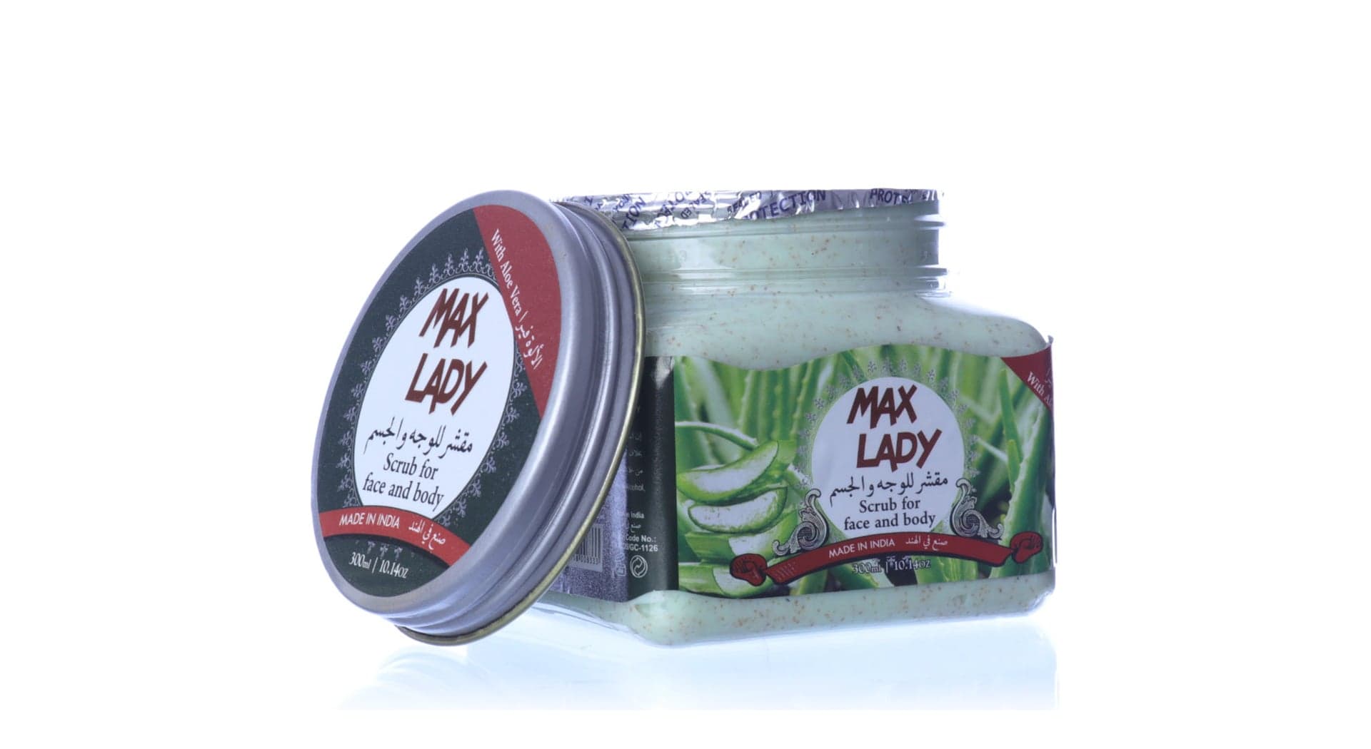 اسکراب شنی صورت و بدن آلوئه ورا مکس لیدی 300ml — تصویر ۲