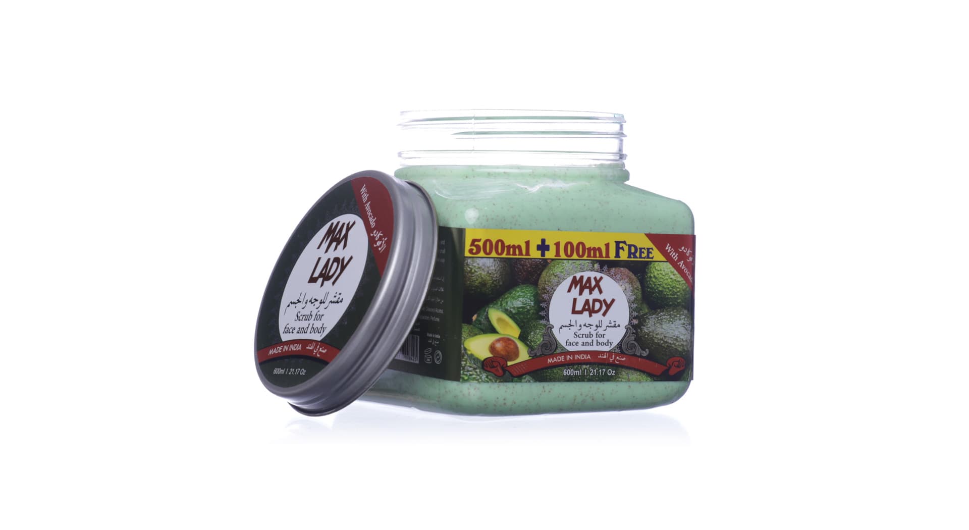 اسکراب شنی صورت و بدن آووکادو مکس لیدی 600ml — تصویر ۲