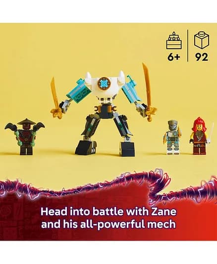 ست بازی لگو نینجا گو LEGO NINJAGO Zane’s Battle Suit Mech با 3 مینی‌فیگور 71827 — تصویر ۲