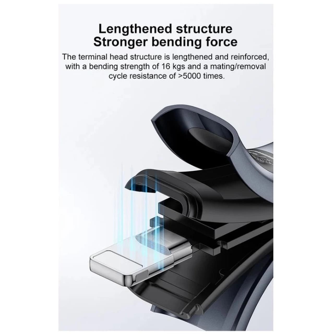 کابل شارژ 1.2 متری PD و فست Yesido Type-C To Lightning مدل CA201 27W – مشکی (گارانتی شش ماه تعویض نیکان همراه) — تصویر ۶