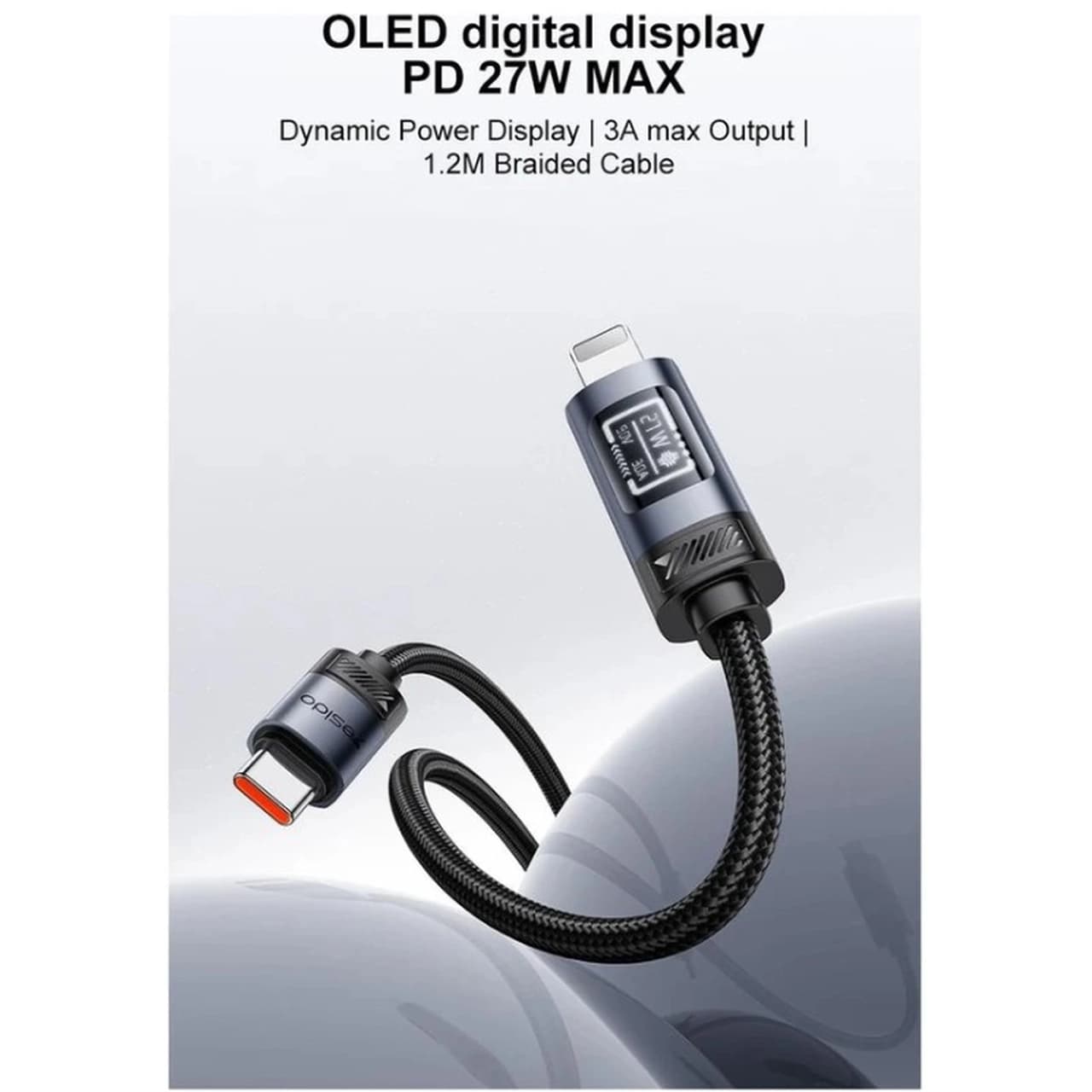 کابل شارژ 1.2 متری PD و فست Yesido Type-C To Lightning مدل CA201 27W – مشکی (گارانتی شش ماه تعویض نیکان همراه) — تصویر ۴
