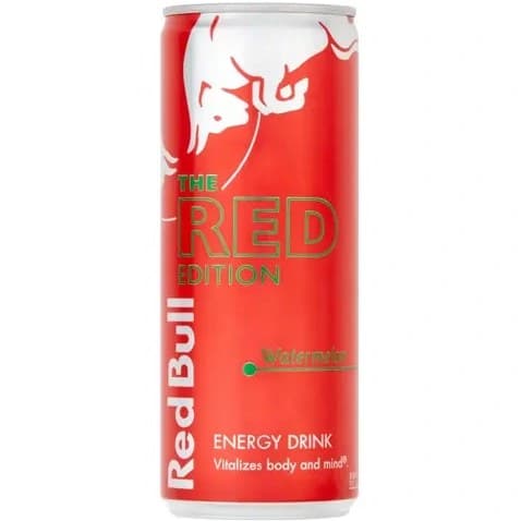 نوشیدنی انرژی زا اتریشی رد بول Red Bull The Red Edition با طعم هندوانه 250 میل
