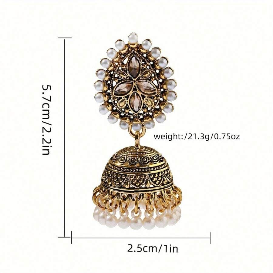 گوشواره آویز وینتیج مدل Teardrop — 1 جفت — تصویر ۴