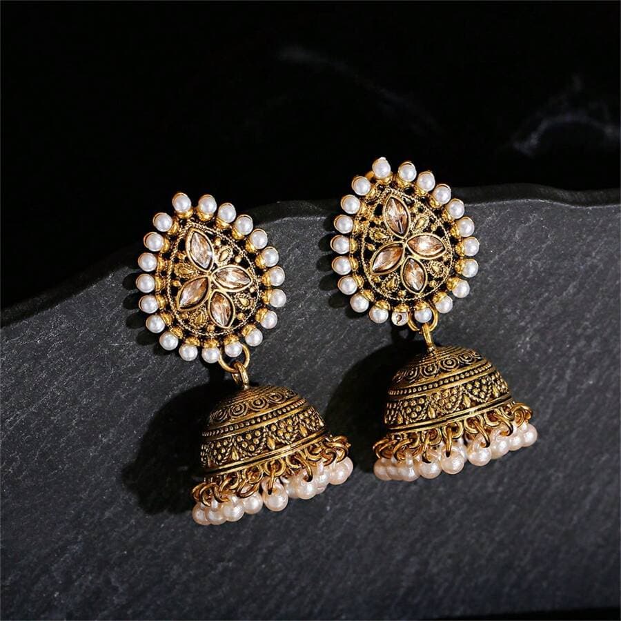 گوشواره آویز وینتیج مدل Teardrop — 1 جفت — تصویر ۳