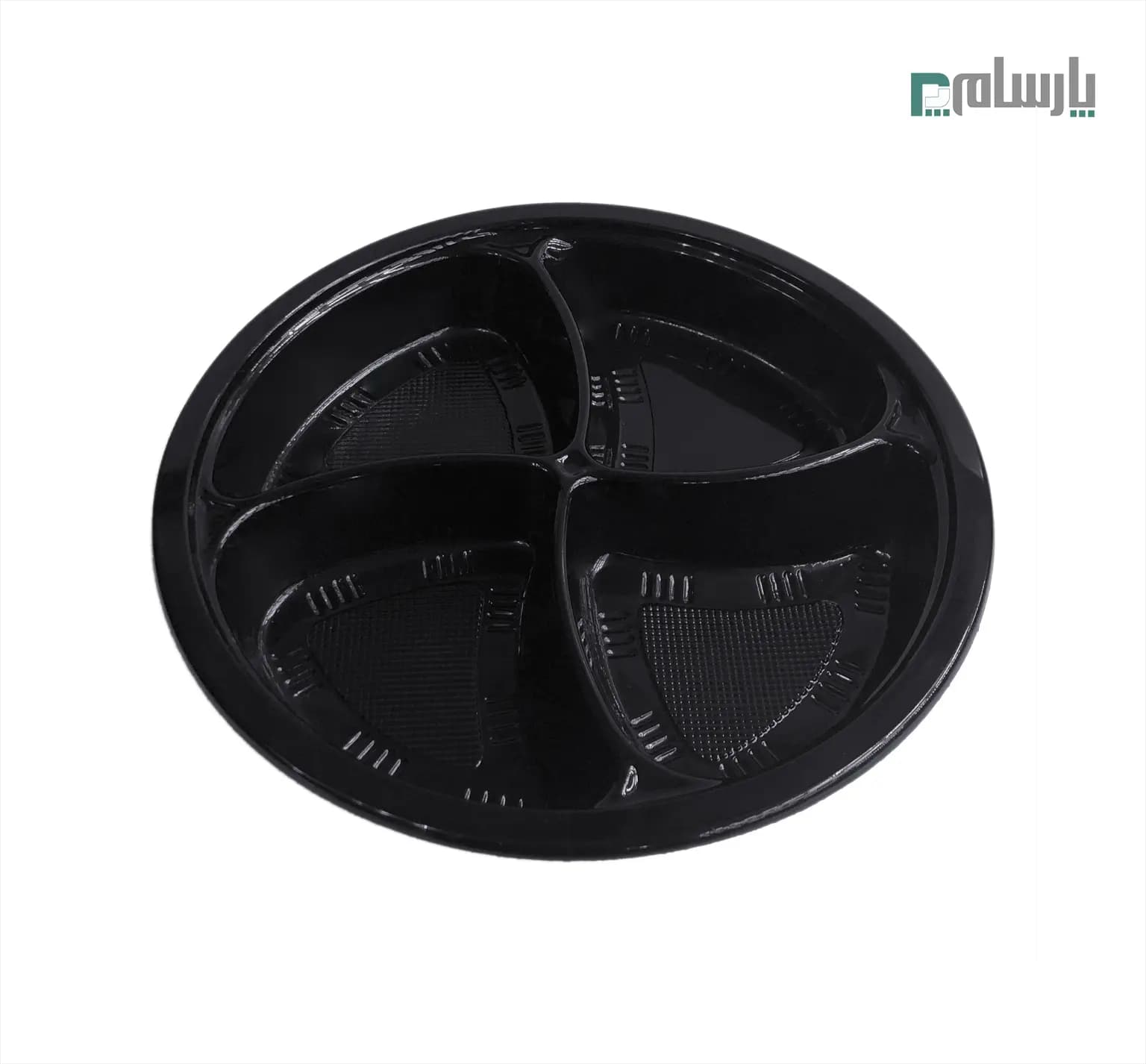 ظرف یکبار مصرف چهار خانه مشکی مهرپارسا کد FT104