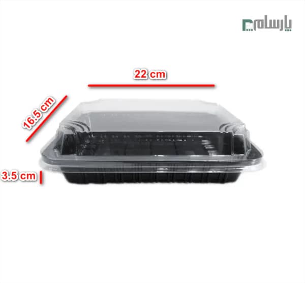 ظرف یکبار مصرف مشکی سوشی مهر پارسا کد 302 — تصویر ۲