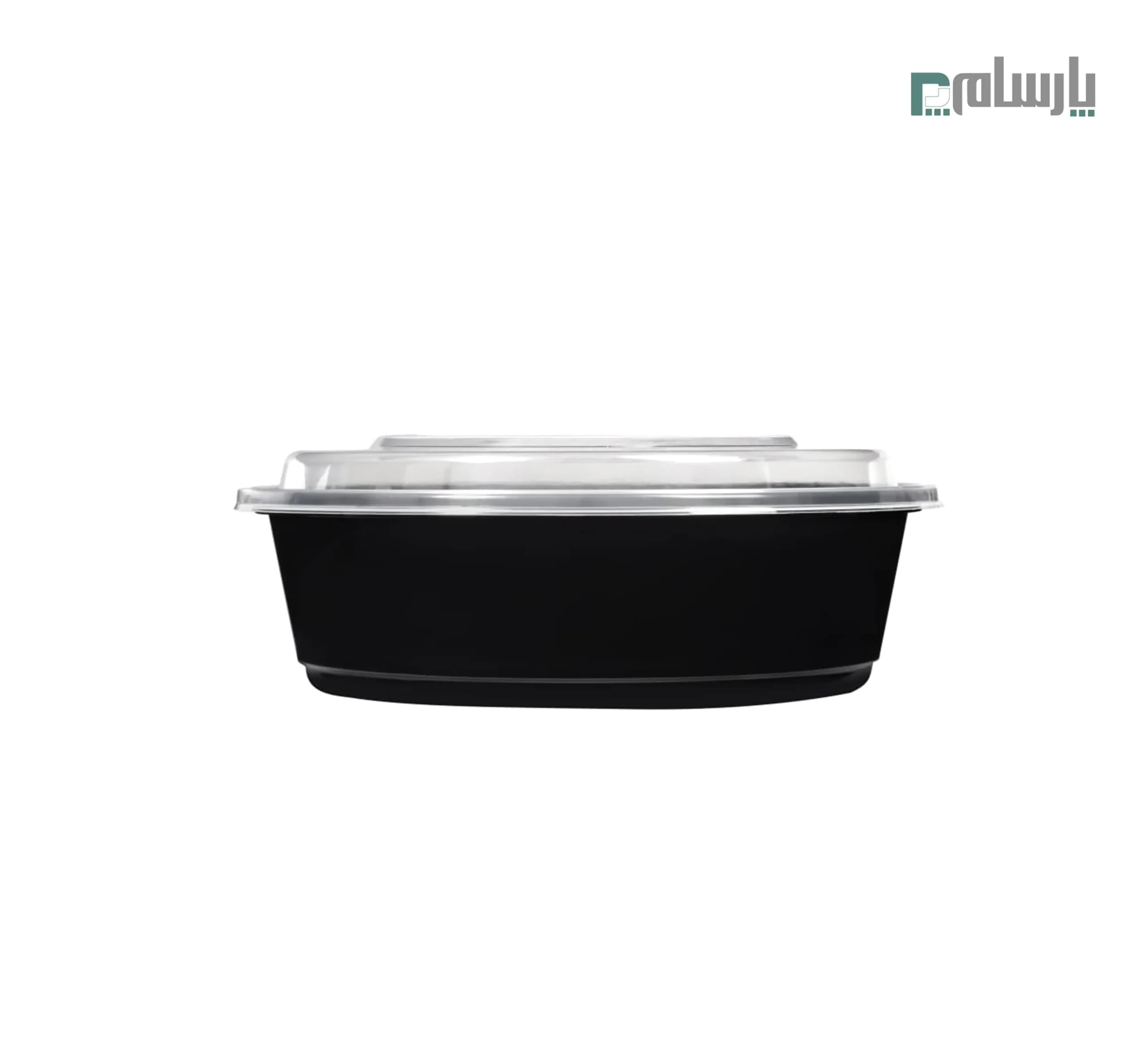 ظرف یکبار مصرف هات دليوری (گرد) 900 سی سی مشکی — تصویر ۳