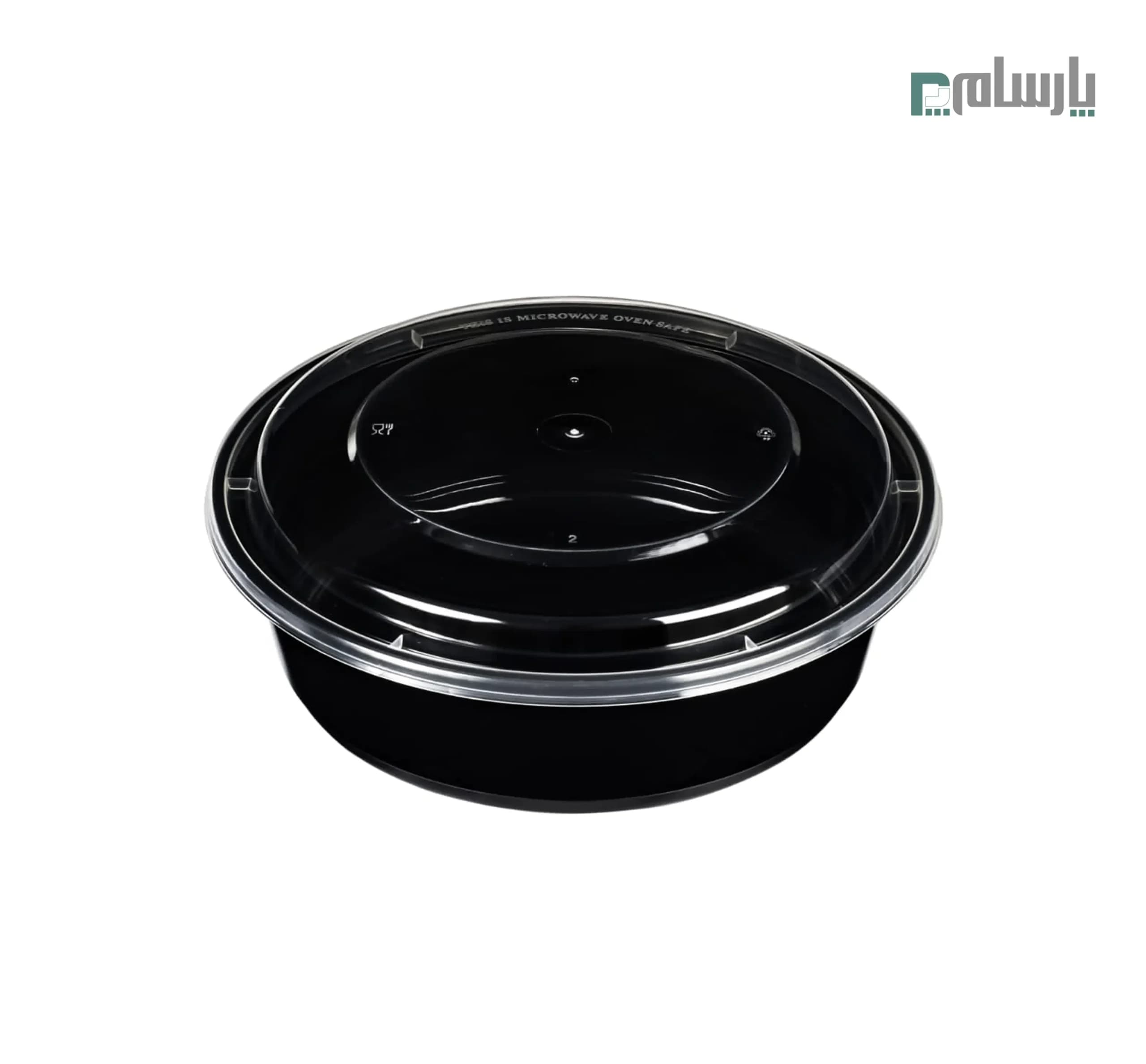 ظرف یکبار مصرف هات دليوری (گرد) 900 سی سی مشکی