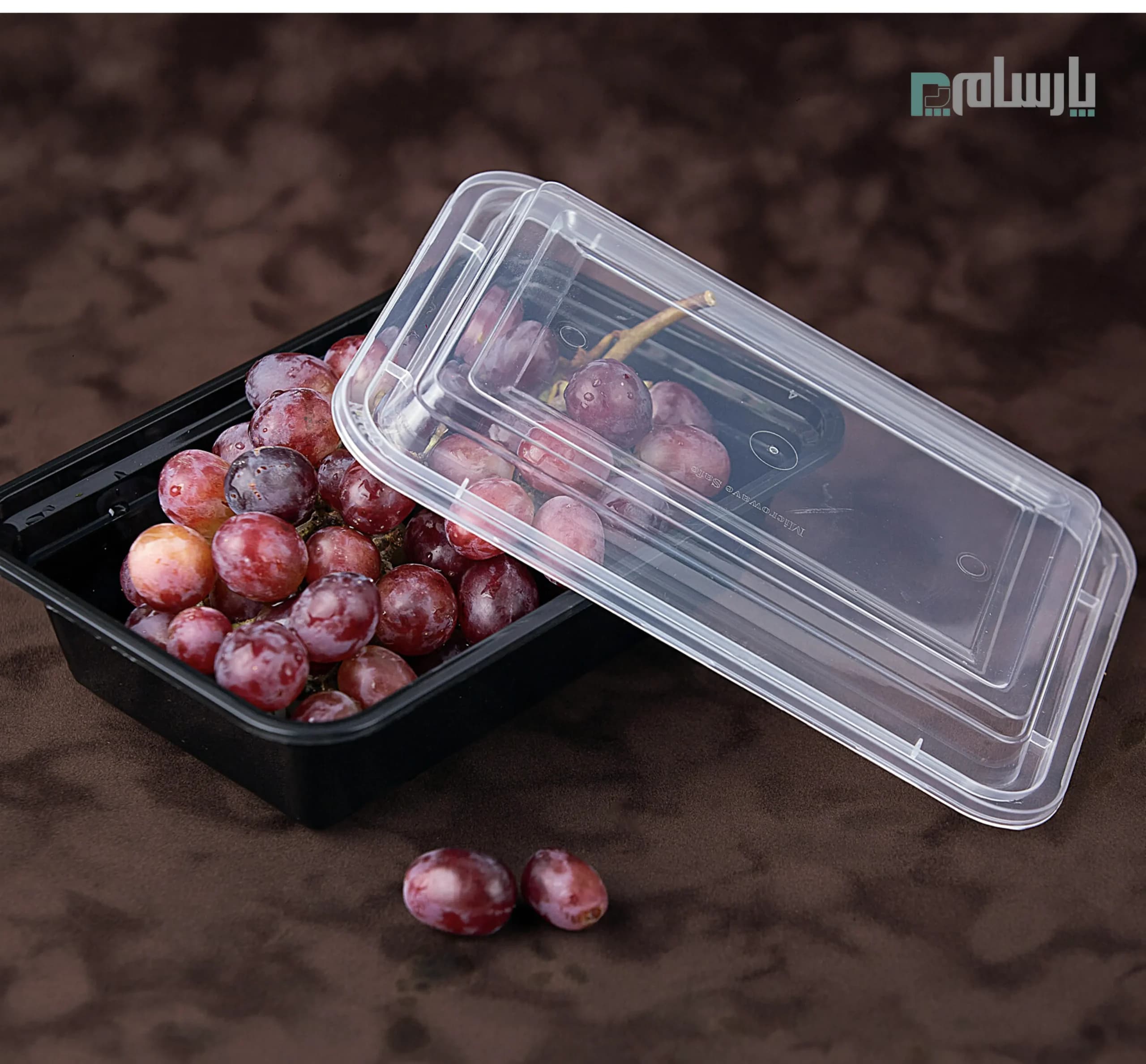 ظرف ماکروویوی یکبار مصرف سوپرفرش 710 سی سی مشکی — تصویر ۳