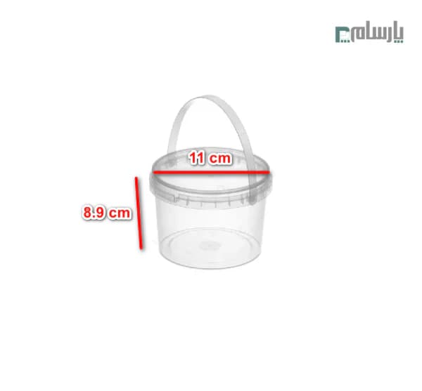 سطل یکبار مصرف ماکروویو 610 سی سی دسته دار شفاف — تصویر ۲