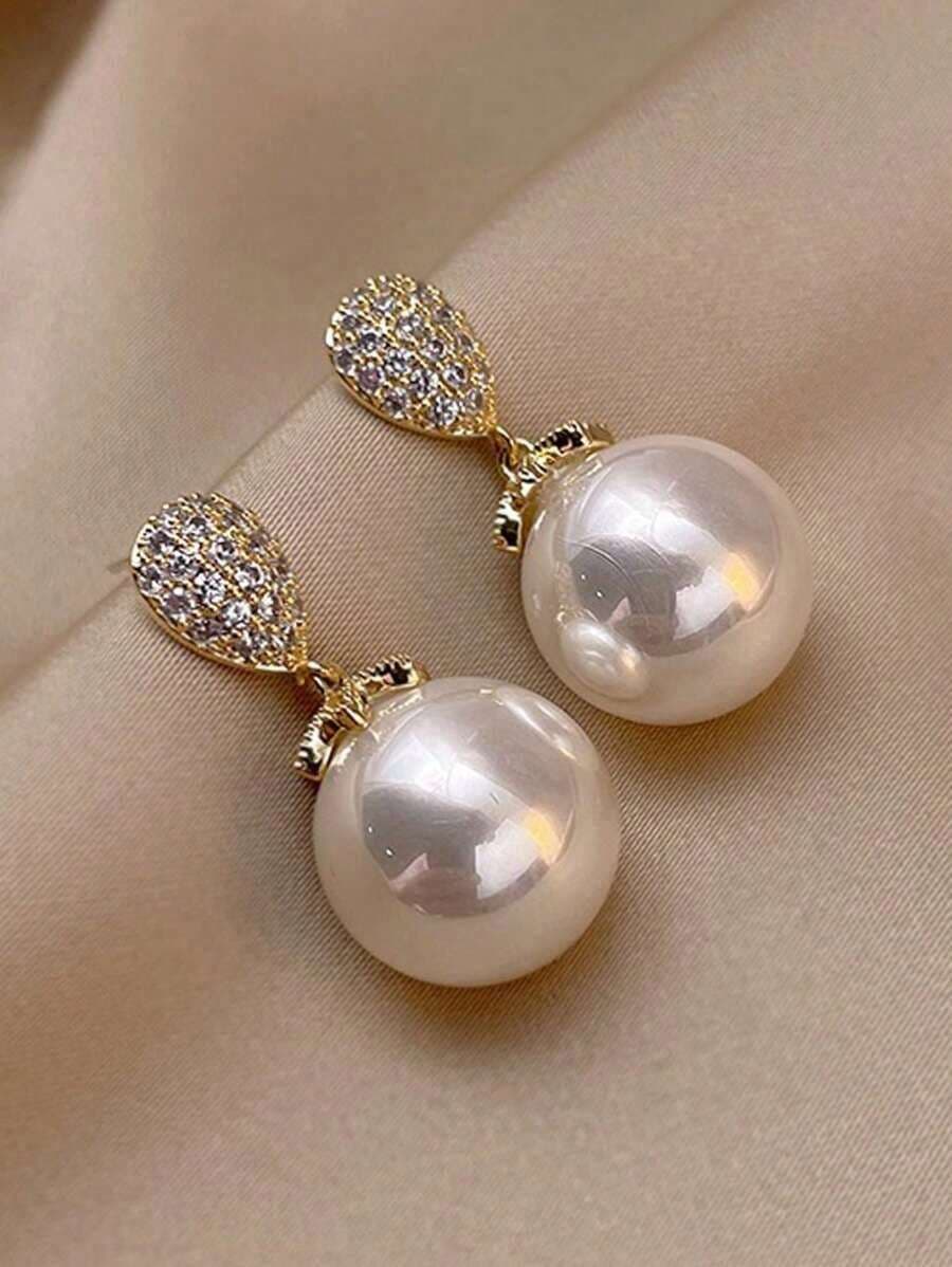 گوشواره مرواریدی بدل مدل Minimalist Elegant — 1 جفت