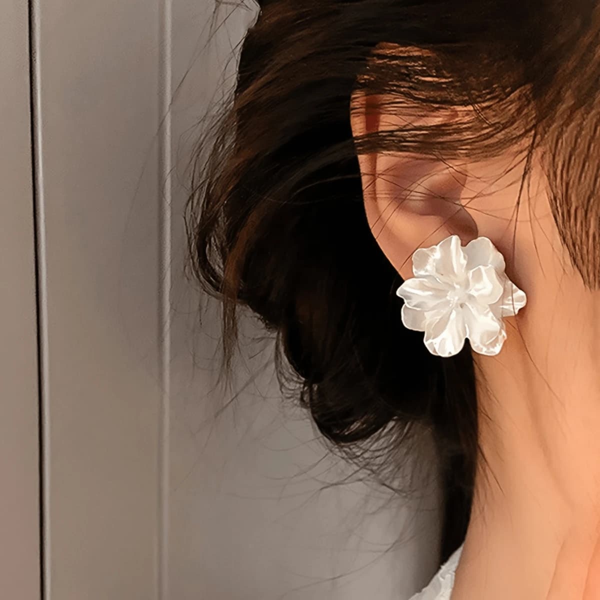 گوشواره 1 جفت — مدل گل سفید (White Flower)
