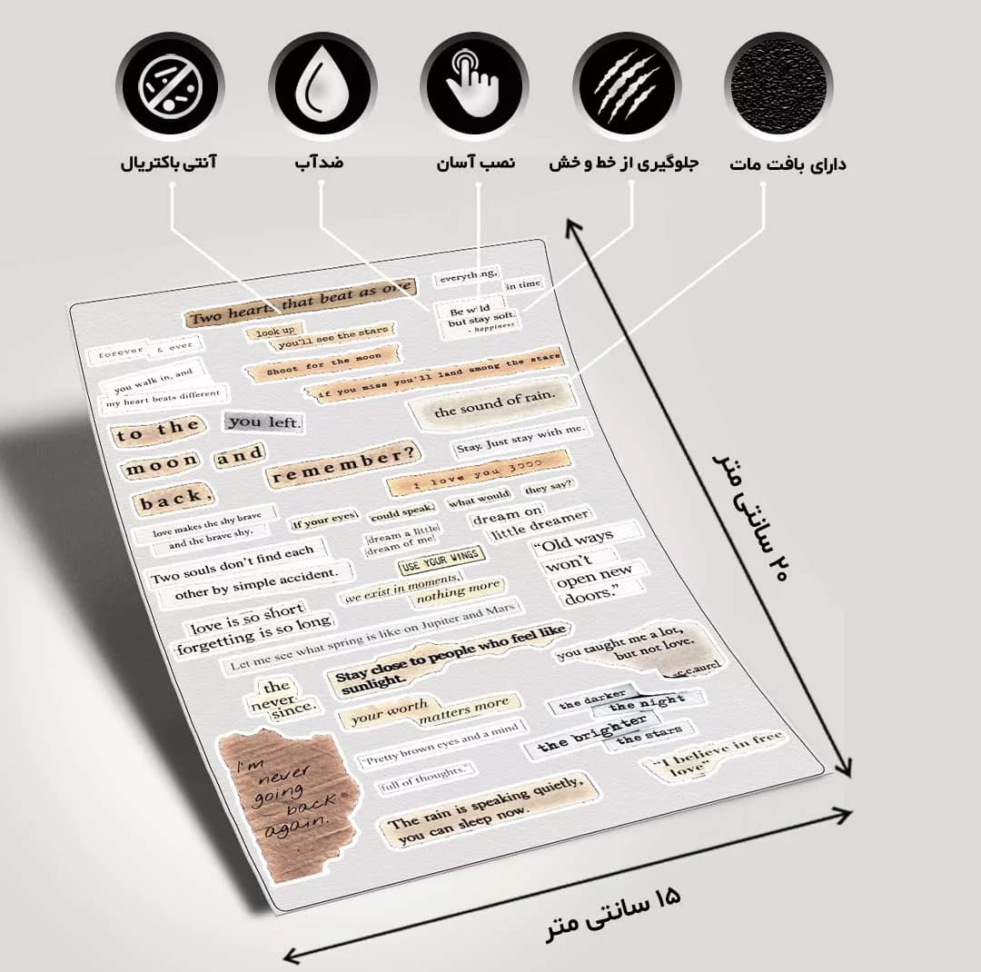 برچسب طرح وینتج مجموعه چهار عددی — تصویر ۷