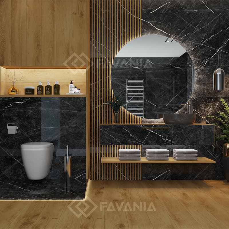 سرامیک اسلب پرسلان پیترا مشکی 120×120 برند فاوانیا