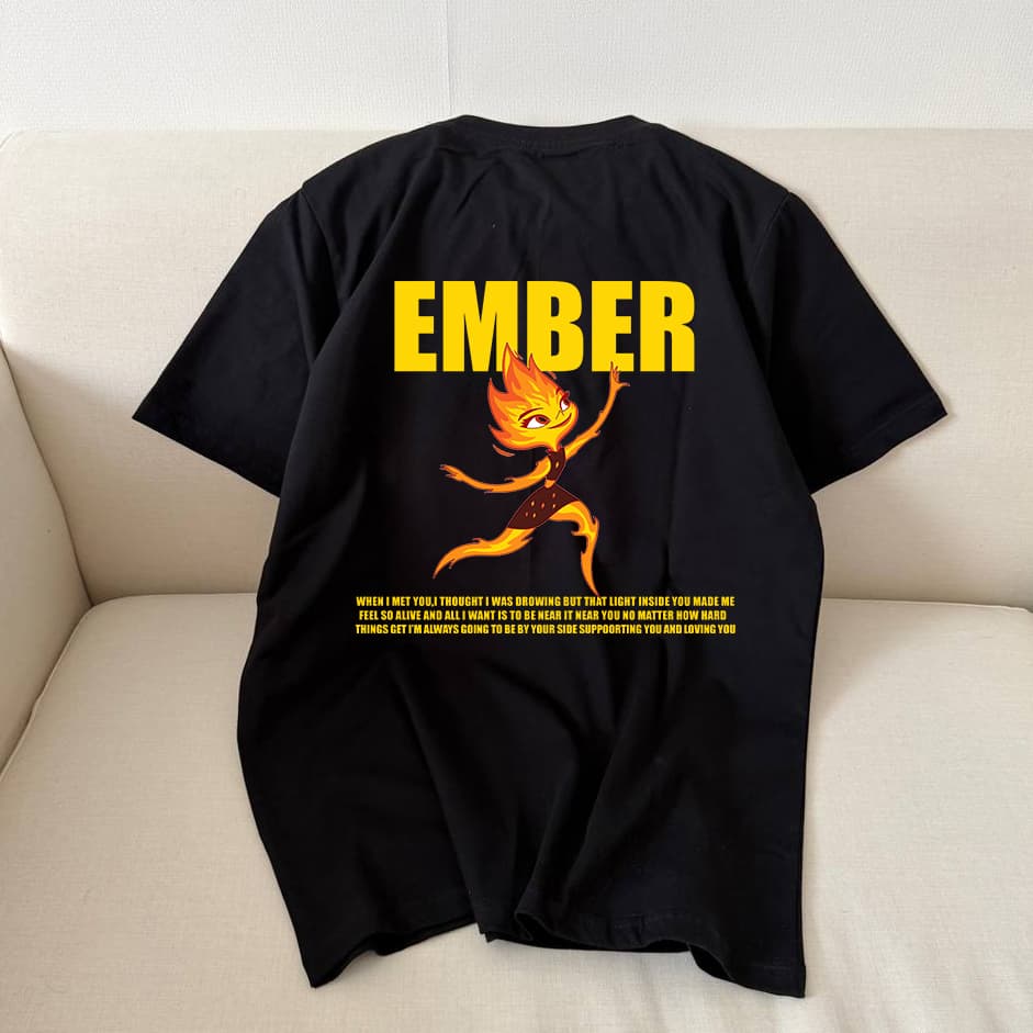 تیشرت طرح EMBER آب و آتش