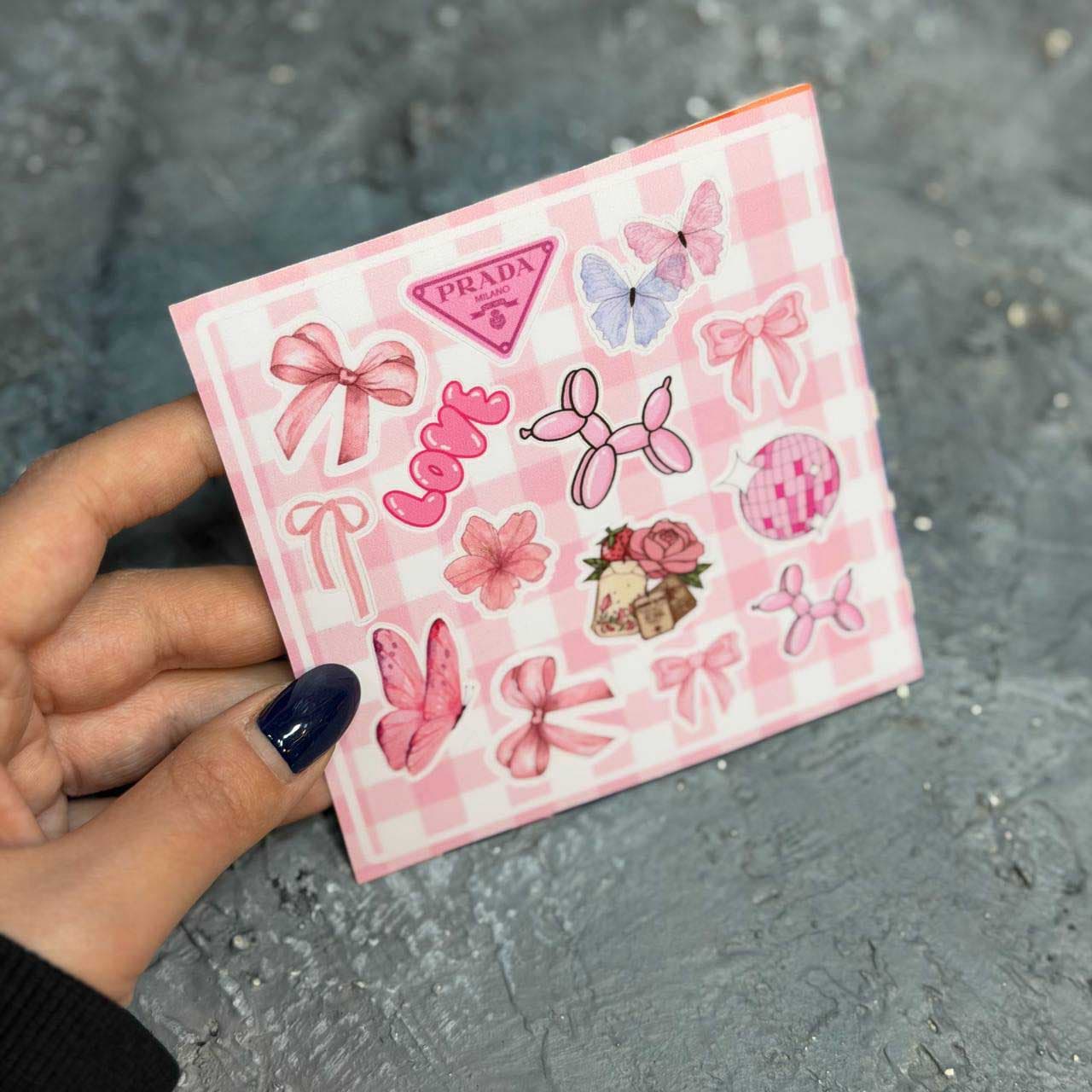 پک استیکر دخترونه صورتی VALENTINE PINK