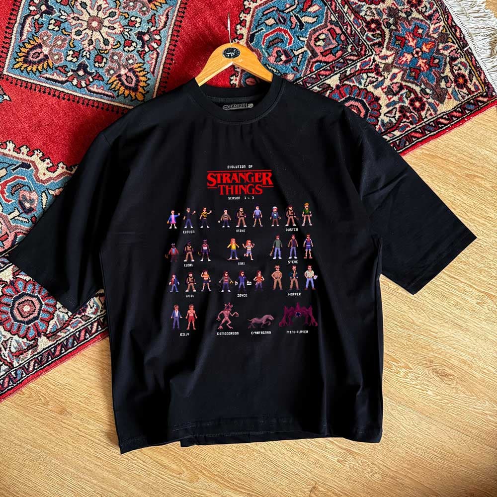 تیشرت نخ پنبه طرح Stranger Things LEGO