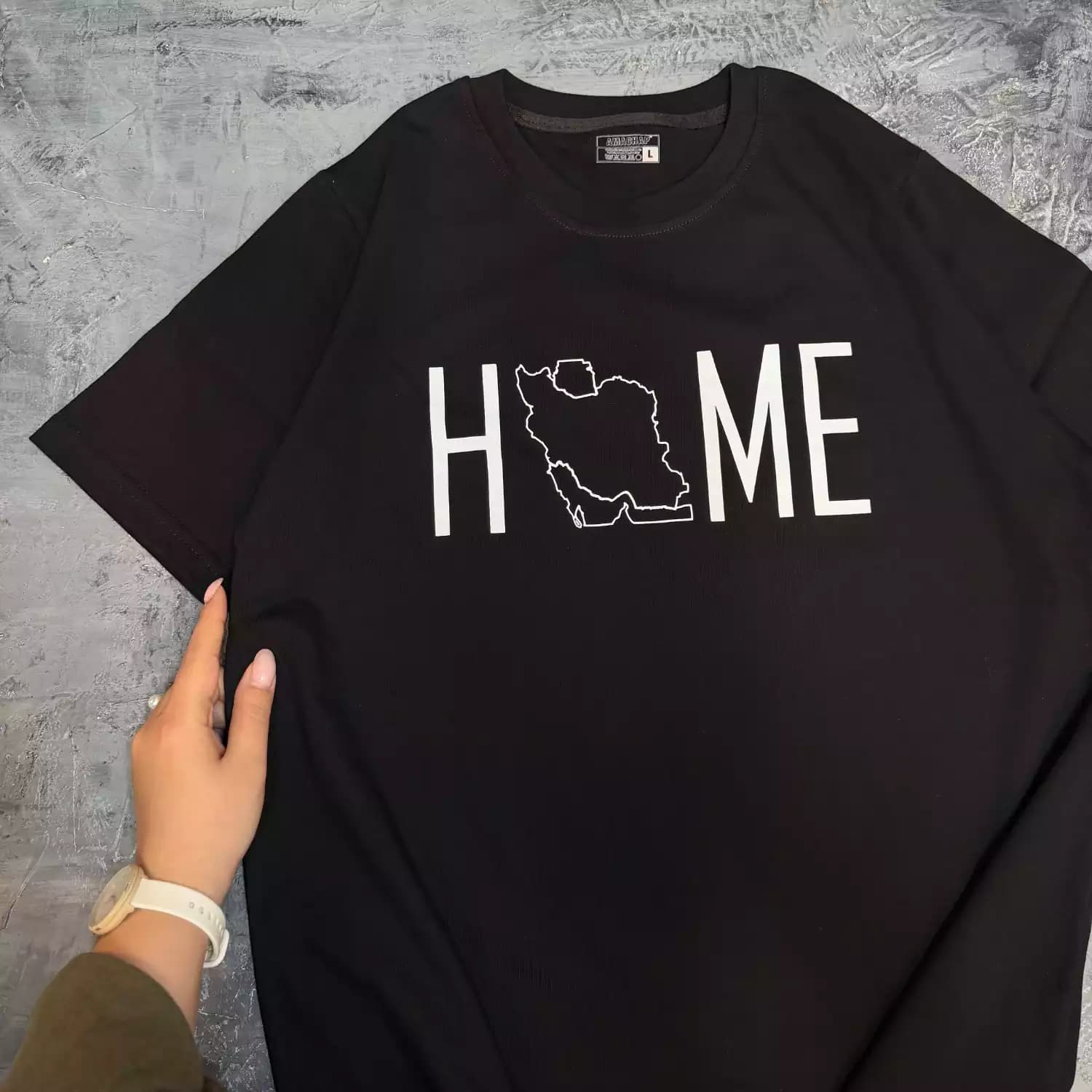 تیشرت نخ پنبه طرح Home ایران — تصویر ۳