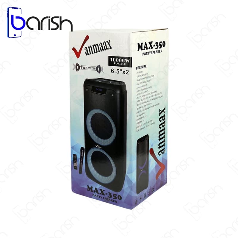 اسپیکر بلوتوثی قابل حمل وان مکس مدل MAX-350 — تصویر ۶
