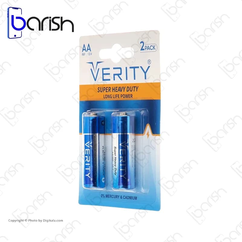 باتری قلمی وریتی مدل R6P – بسته 2 عددی — تصویر ۲