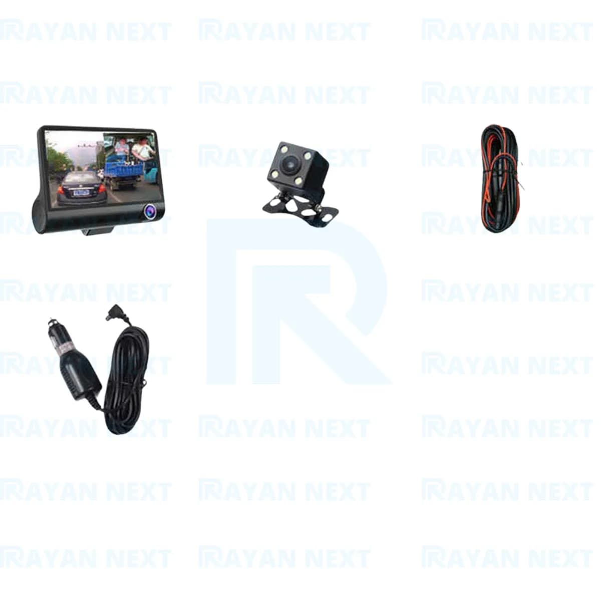 دوربین ثبت وقایع خودرو ۳ لنز مدل CARDVR | مانیتور ۴ اینچ — تصویر ۳